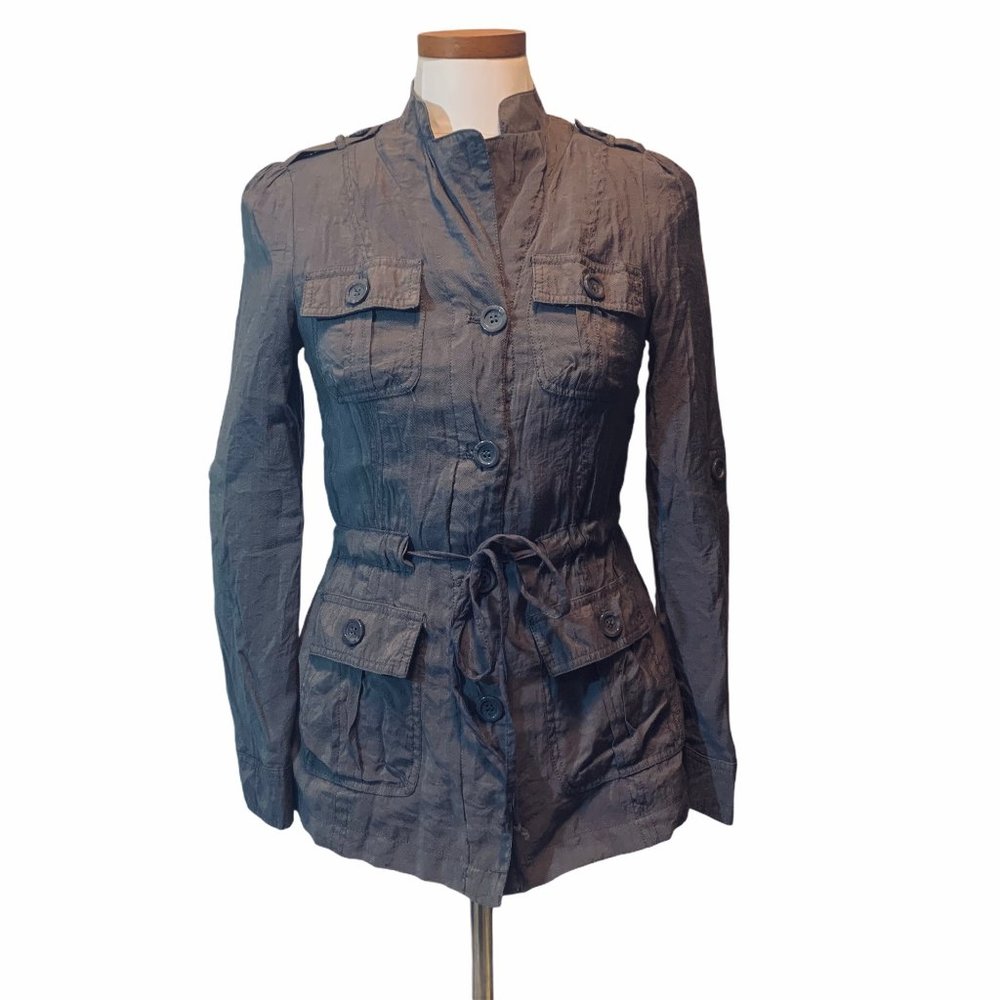 Basic Edge Clothing Military Jacket Gray S